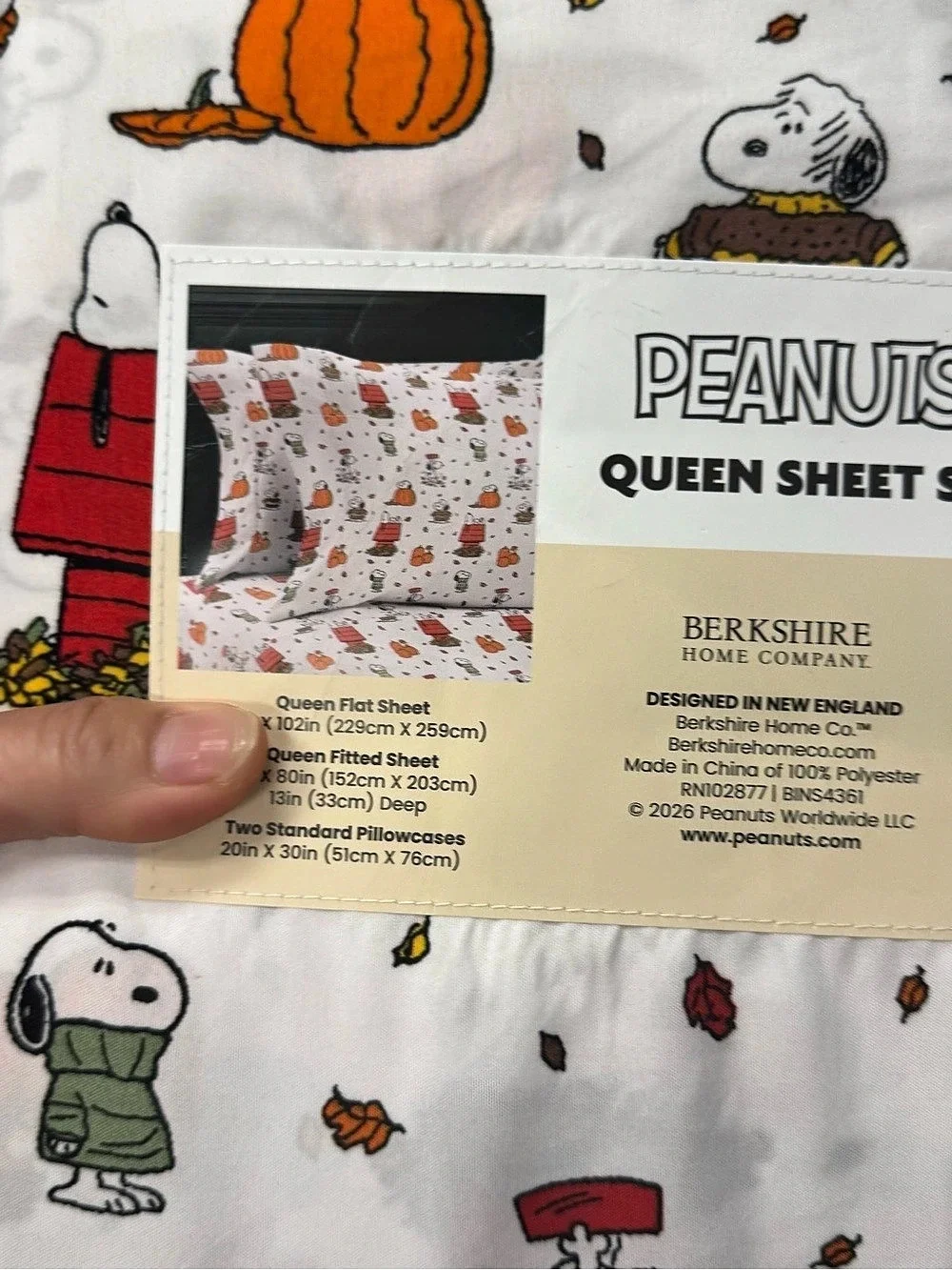 Peanuts Peanuts Queen Sheet Set NWT